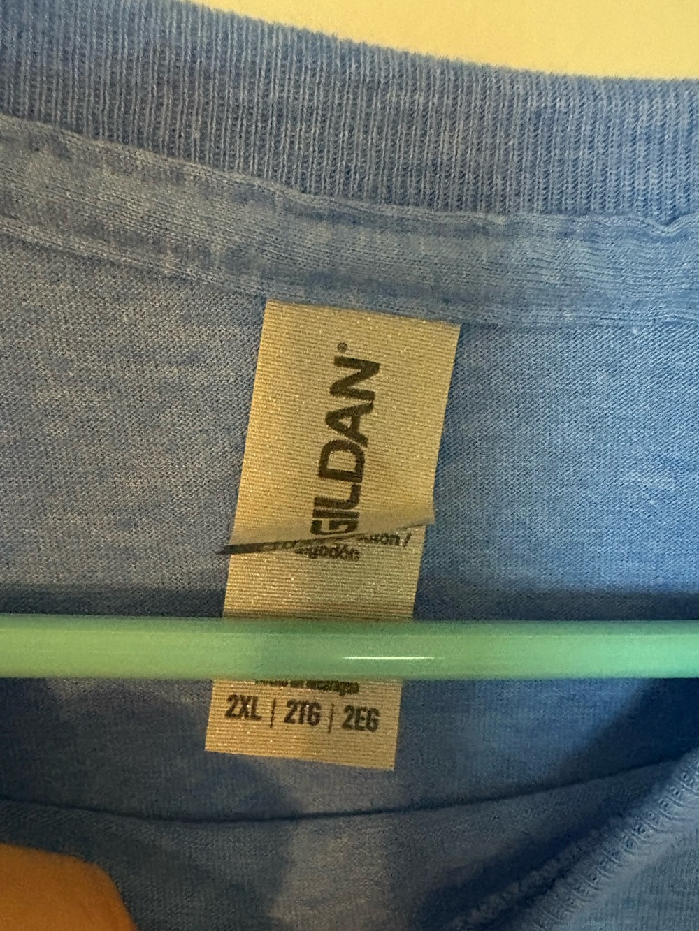 Gildan Light Blue 'Wine Because Adulting Is Hard' Graphic Tee - Picture 3 of 4